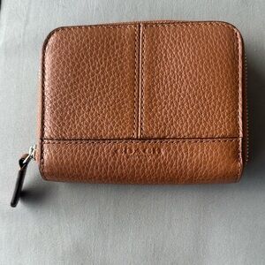 Coach Tan Leather Zip Wallet